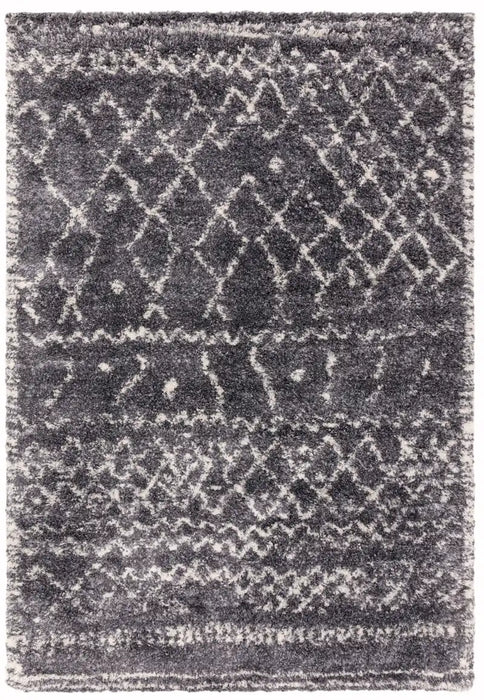 Asiatic alto al05 grey and cream Grey, Cream Living Room Shaggy Rug.