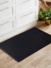 Serdim Rugs washable 9mm gel back greek key black Black Living Room Geometric Rug.