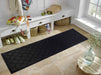 Serdim Rugs washable 9mm gel back trellis black Black Living Room Geometric Rug.