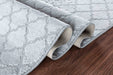 Serdim Rugs washable 9mm gel back trellis dark grey Grey Living Room Geometric Rug.