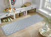 Serdim Rugs washable 9mm gel back trellis dark grey Grey Living Room Geometric Rug.