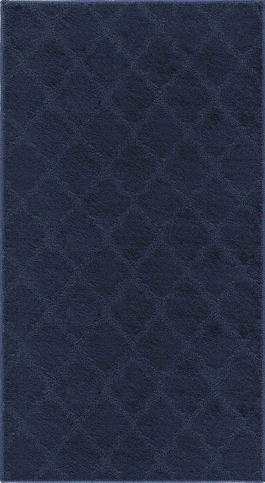 Serdim Rugs washable 9mm gel back trellis navy Blue, Navy Living Room Geometric Rug.