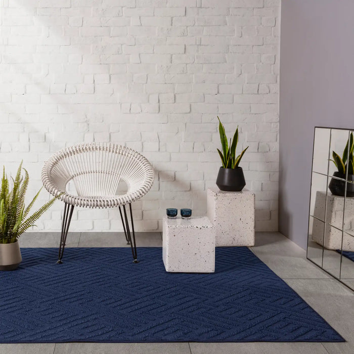 Asiatic antibes an05 blue linear Blue Living Room Geometric Rug.