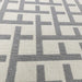 Asiatic antibes an03 white grey grid Grey, Ivory Living Room Geometric Rug.