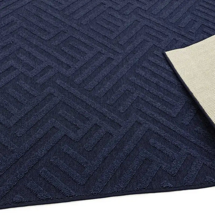 Asiatic antibes an05 blue linear Blue Living Room Geometric Rug.