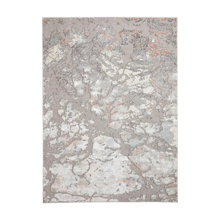 Think Rugs apollo 2677 grey rose Grey, Pink Living Room  Rug.