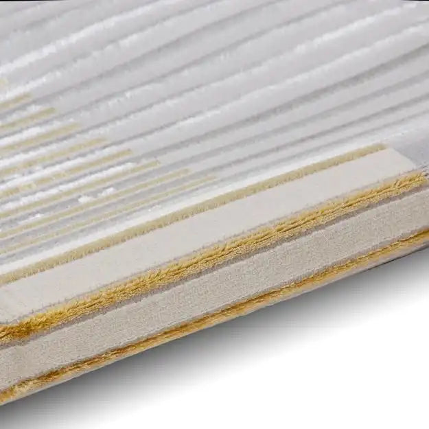 Think Rugs apollo 2681 grey gold Grey, Yellow Living Room  Rug.