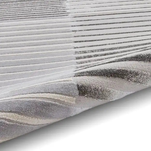 Think Rugs apollo 2681 grey ivory Grey Living Room  Rug.