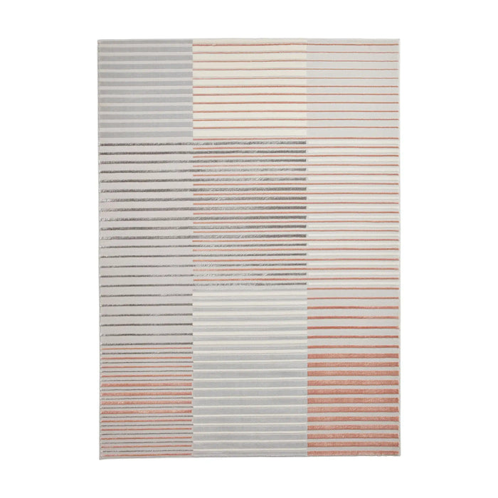 Think Rugs apollo 2681 grey rose Grey, Pink Living Room  Rug.