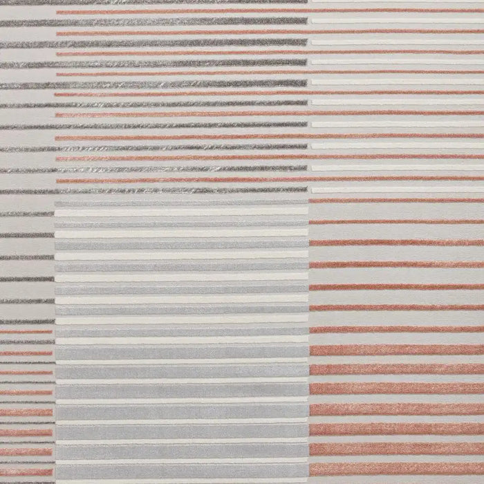Think Rugs apollo 2681 grey rose Grey, Pink Living Room  Rug.