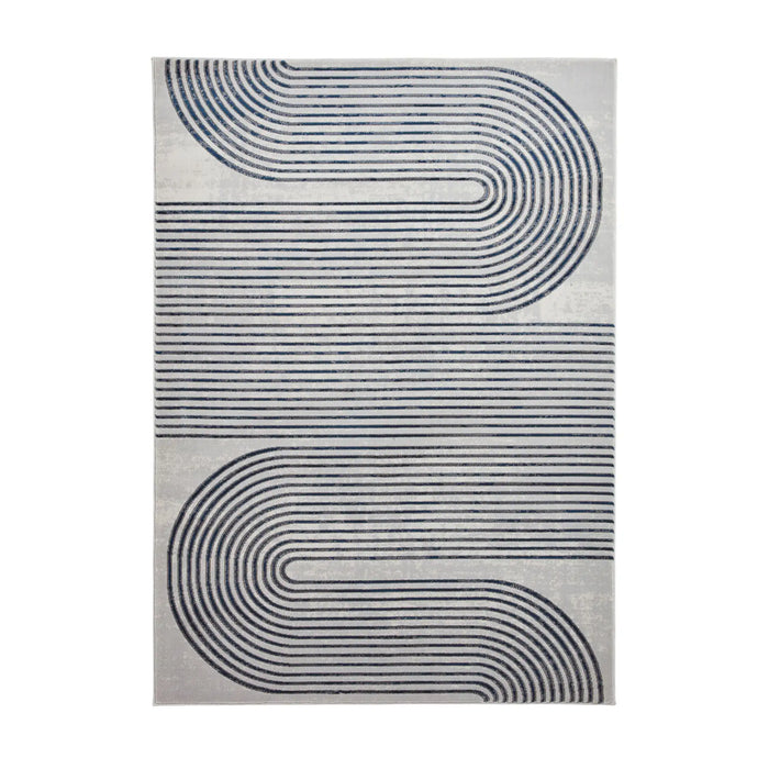 Think Rugs apollo 2683 grey navy Grey, Navy Living Room  Rug.