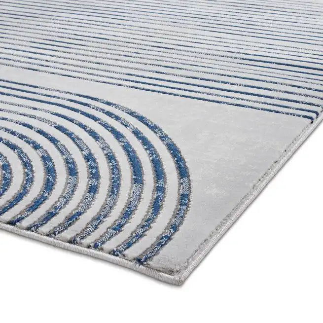 Think Rugs apollo 2683 grey navy Grey, Navy Living Room  Rug.