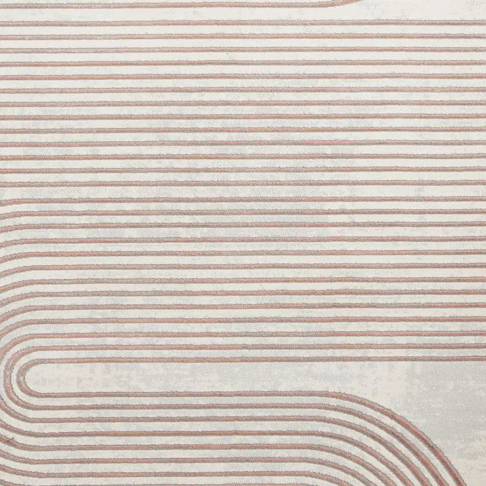 Think Rugs apollo 2683 grey rose Grey, Pink Living Room  Rug.