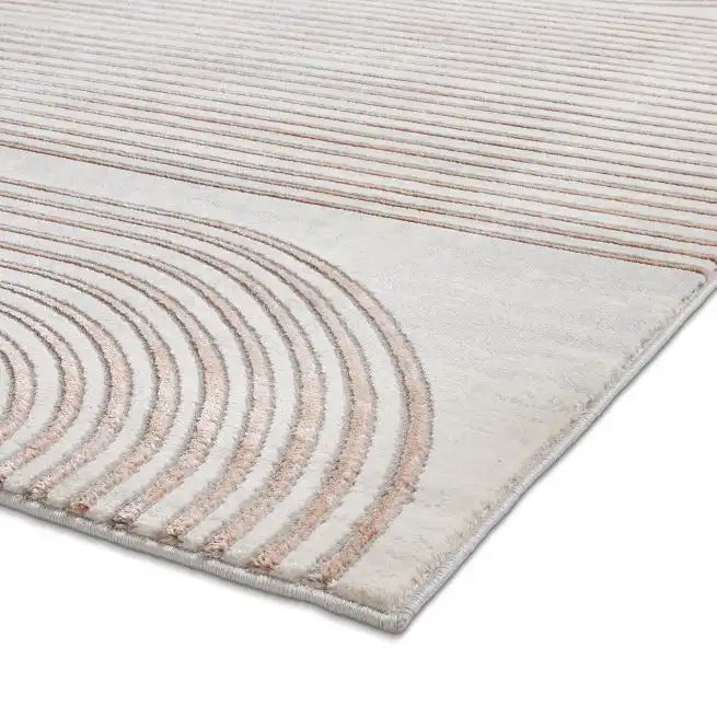 Think Rugs apollo 2683 grey rose Grey, Pink Living Room  Rug.