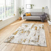 Think Rugs apollo gr579 grey gold Grey, Yellow Living Room  Rug.