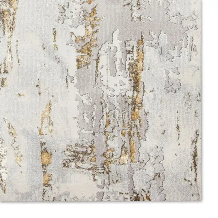 Think Rugs apollo gr579 grey gold Grey, Yellow Living Room  Rug.