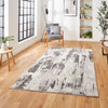 Think Rugs apollo gr579 grey ivory Grey, Ivory Living Room  Rug.