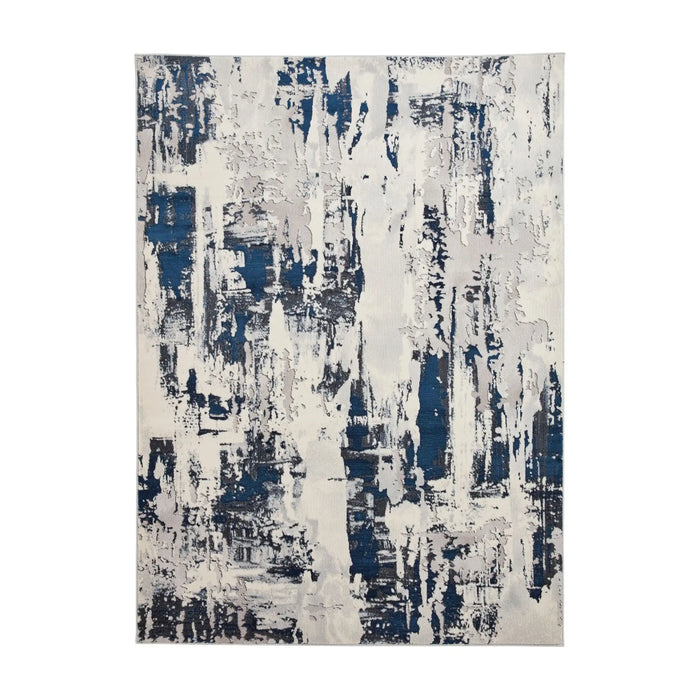 Think Rugs apollo gr579 grey navy Grey, Navy Living Room  Rug.