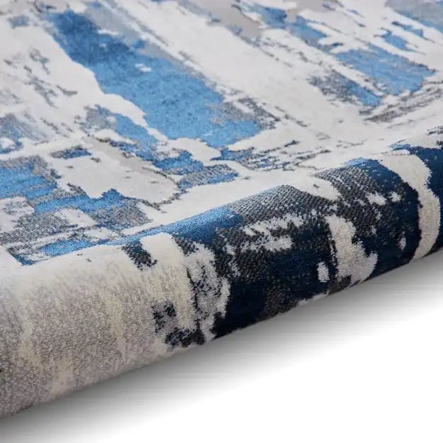 Think Rugs apollo gr579 grey navy Grey, Navy Living Room  Rug.