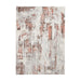 Think Rugs apollo gr579 grey rose Grey, Pink Living Room  Rug.