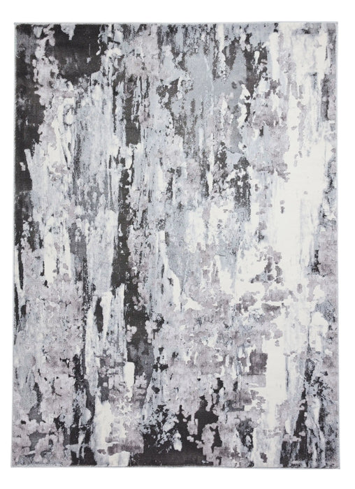 Think Rugs apollo gr580 grey Grey Living Room  Rug.