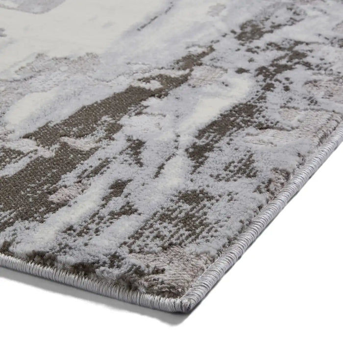 Think Rugs apollo gr580 grey Grey Living Room  Rug.