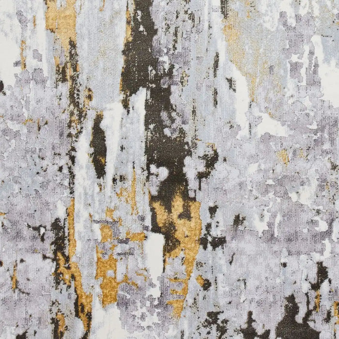 Think Rugs apollo gr580 grey gold Grey, Yellow Living Room  Rug.