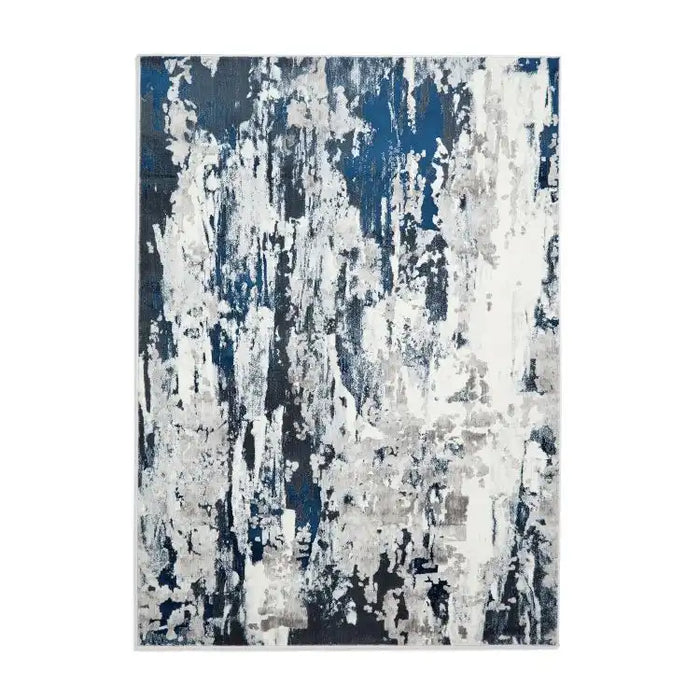 Think Rugs apollo gr580 grey navy Grey, Navy Living Room  Rug.