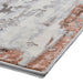 Think Rugs apollo gr580 grey rose Grey, Pink Living Room  Rug.