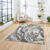 Think Rugs apollo gr584 grey gold Grey, Yellow Living Room  Rug.