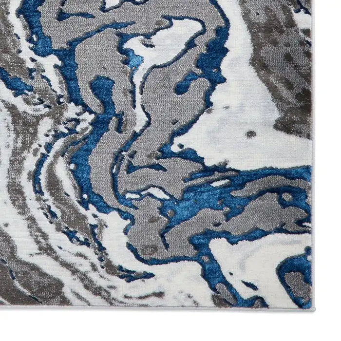 Think Rugs apollo gr584 grey navy Grey, Navy Living Room  Rug.