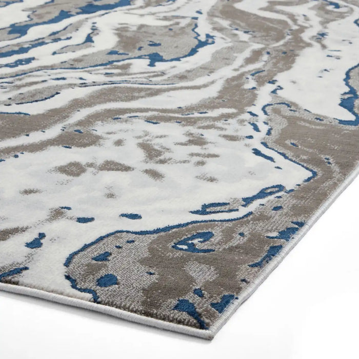 Think Rugs apollo gr584 grey navy Grey, Navy Living Room  Rug.