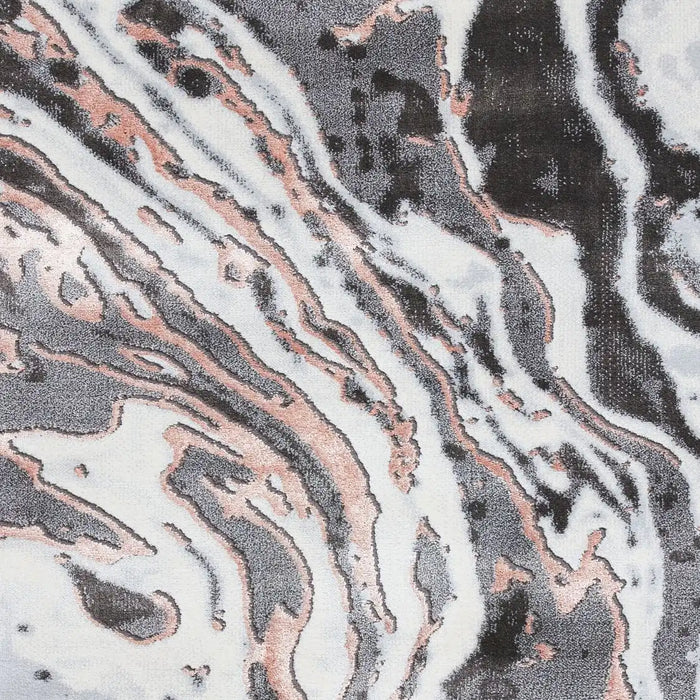 Think Rugs apollo gr584 grey rose Grey, Pink Living Room  Rug.