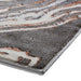 Think Rugs apollo gr584 grey rose Grey, Pink Living Room  Rug.