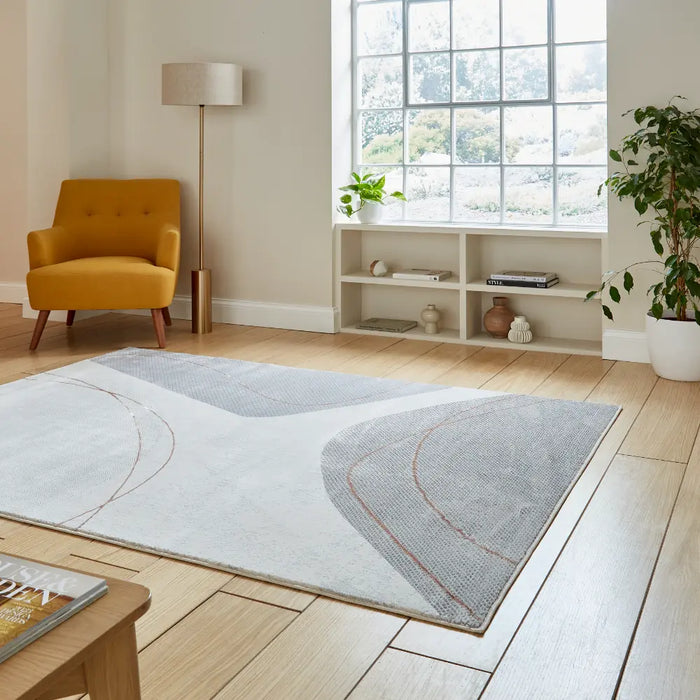 Apollo E9974 Grey/Rose Modern Abstract Rug Grey Rug — RugsDirect Online