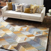 Harlequin harlequin arccos ochre 40205 Yellow, Multicoloured Living Room Wool Rug.