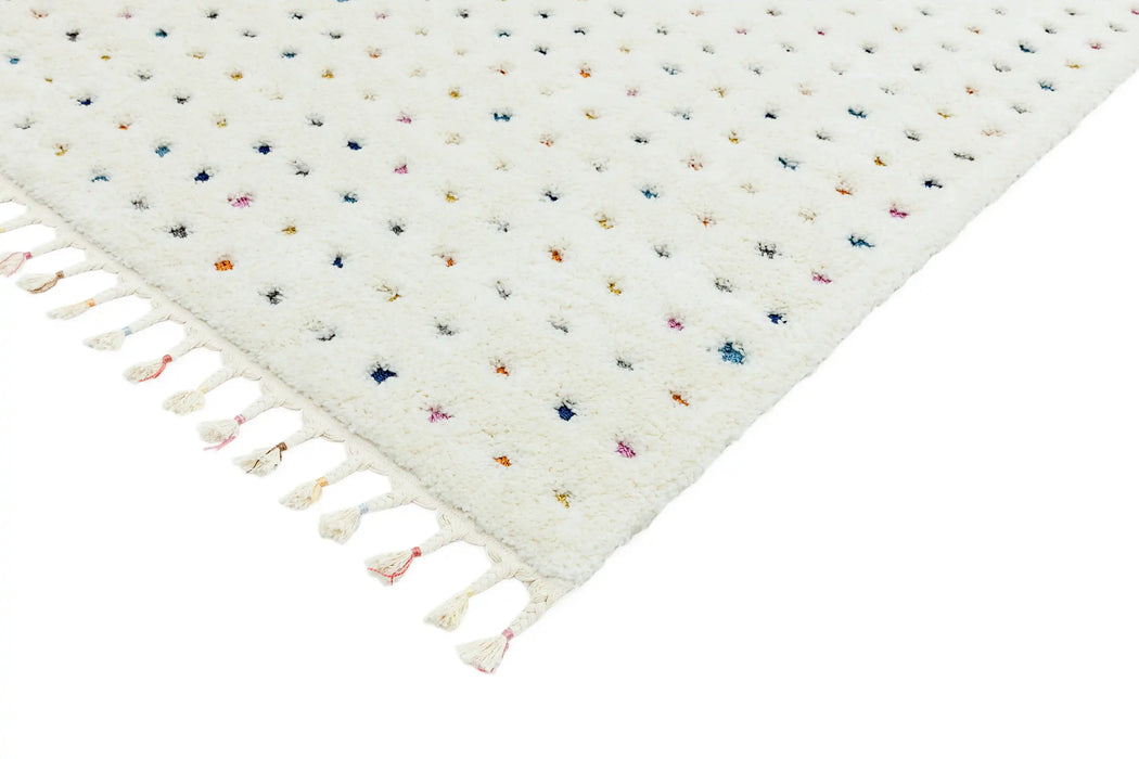 Asiatic ariana ar02 dotty multi Ivory, Multicoloured Living Room  Rug.