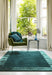 Asiatic ascot aqua blue Blue Living Room Wool Rug.