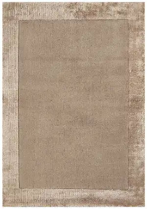 Asiatic ascot sand Beige Living Room Wool Rug.