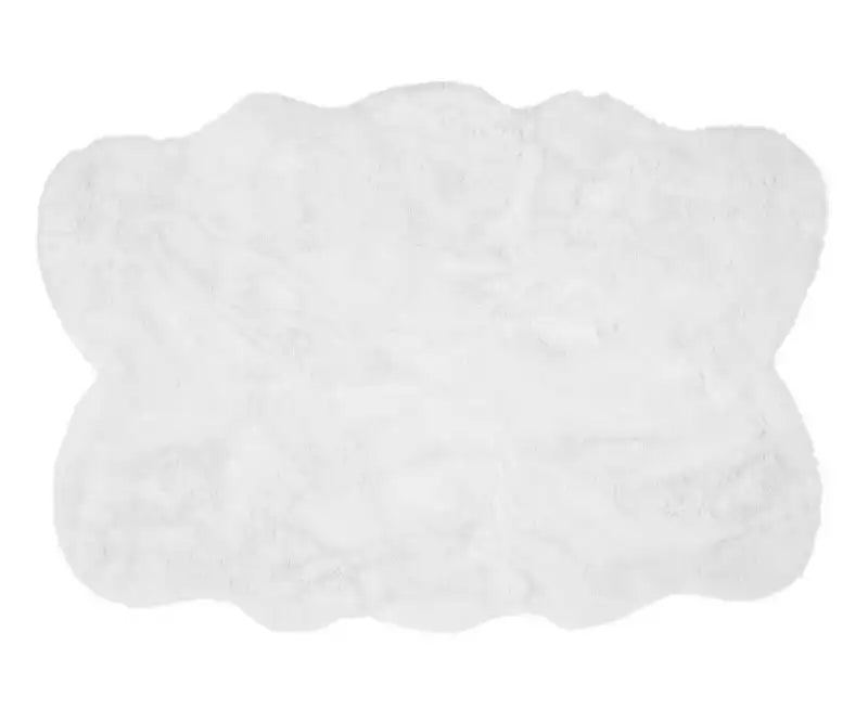 Asiatic auckland luxury faux sheepskin white Ivory Living Room Shaggy Rug.