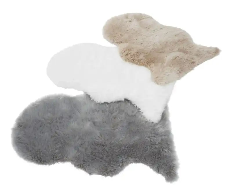 Asiatic auckland luxury faux sheepskin white Ivory Living Room Shaggy Rug.