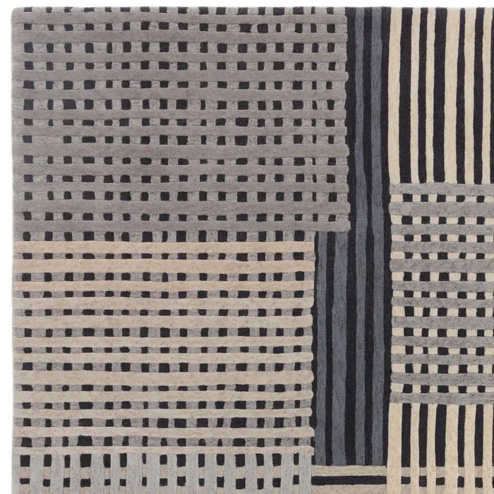Asiatic aspect grey multi Grey Living Room Geometric Rug.
