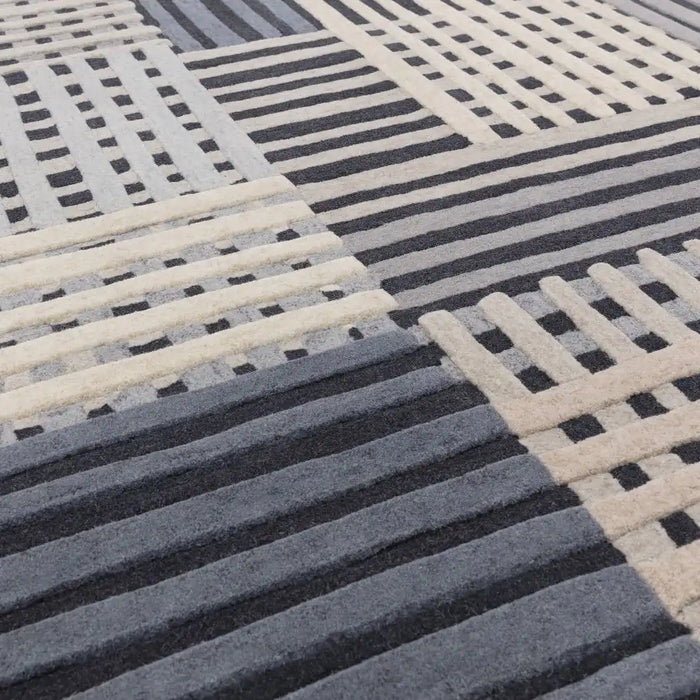 Asiatic aspect grey multi Grey Living Room Geometric Rug.