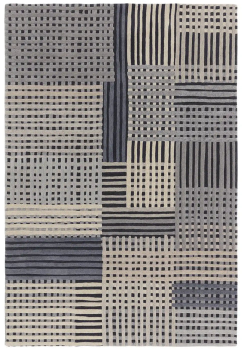 Asiatic aspect grey multi Grey Living Room Geometric Rug.