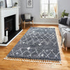 Think Rugs aspen 1799 grey ivory Grey, Ivory Living Room Shaggy Rug.