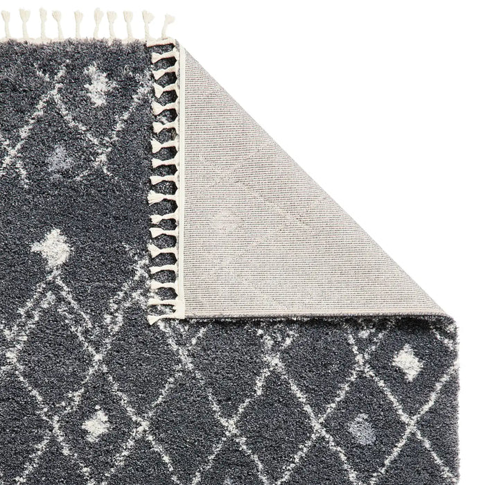Think Rugs aspen 1799 grey ivory Grey, Ivory Living Room Shaggy Rug.