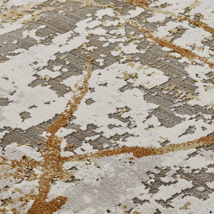 Oriental Weavers astro 7150 j Grey, Yellow, Multicoloured, Cream Living Room  Rug.