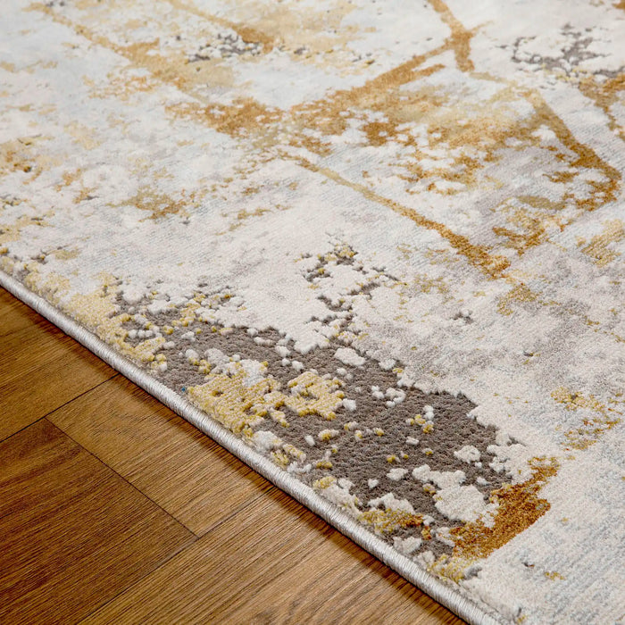 Oriental Weavers astro 7150 j Grey, Yellow, Multicoloured, Cream Living Room  Rug.
