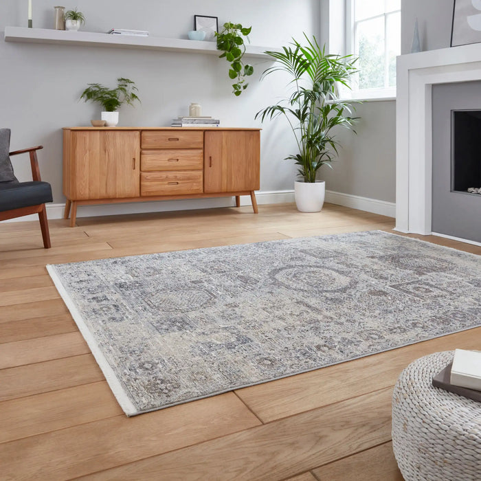 Think Rugs athena think 18599 grey Grey Living Room Moroccan Rug.