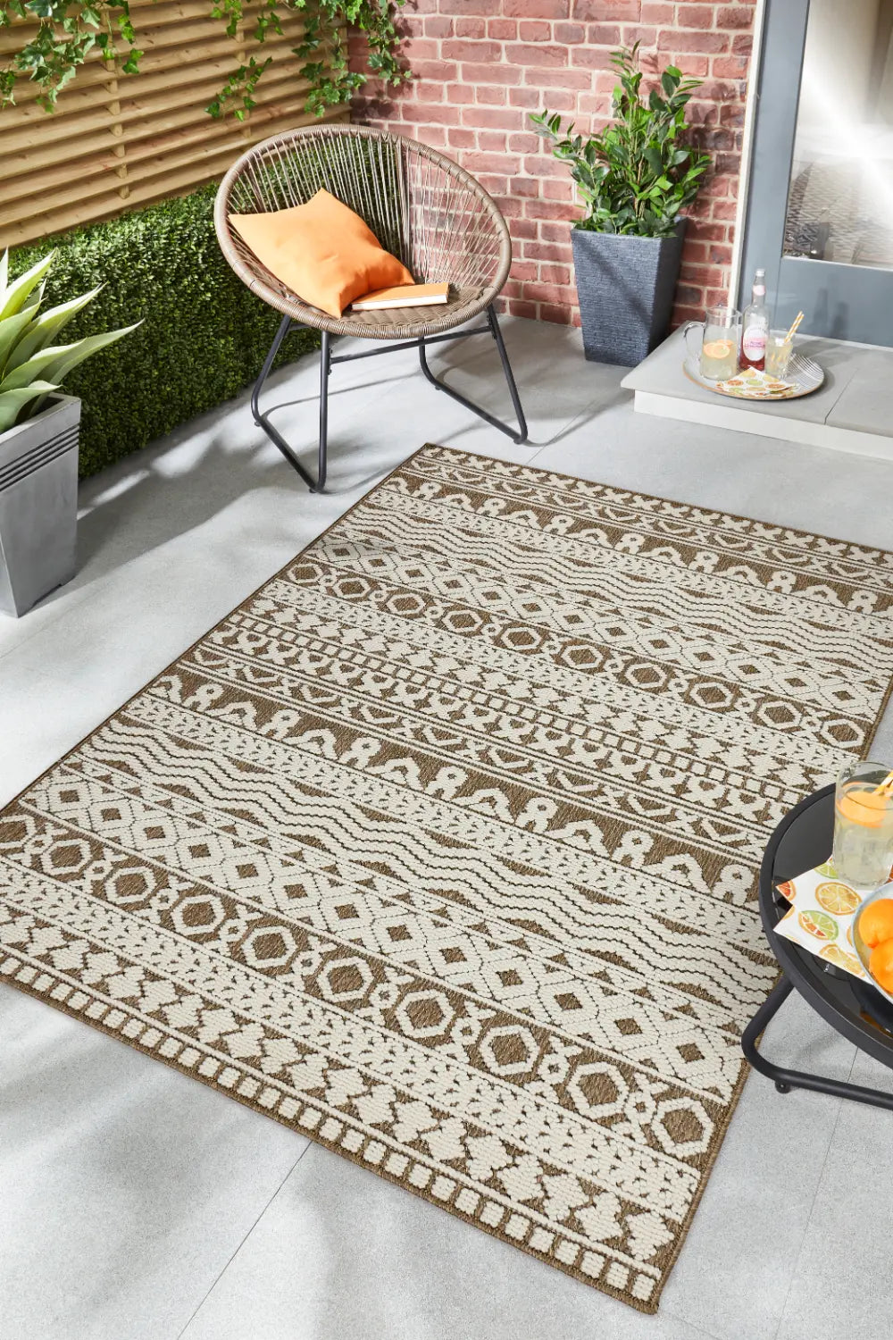 Atlas indoor / Outdoor Coffee Brown Rug — RugsDirect Online